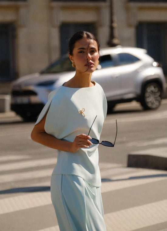 Haut Manches Bouffantes