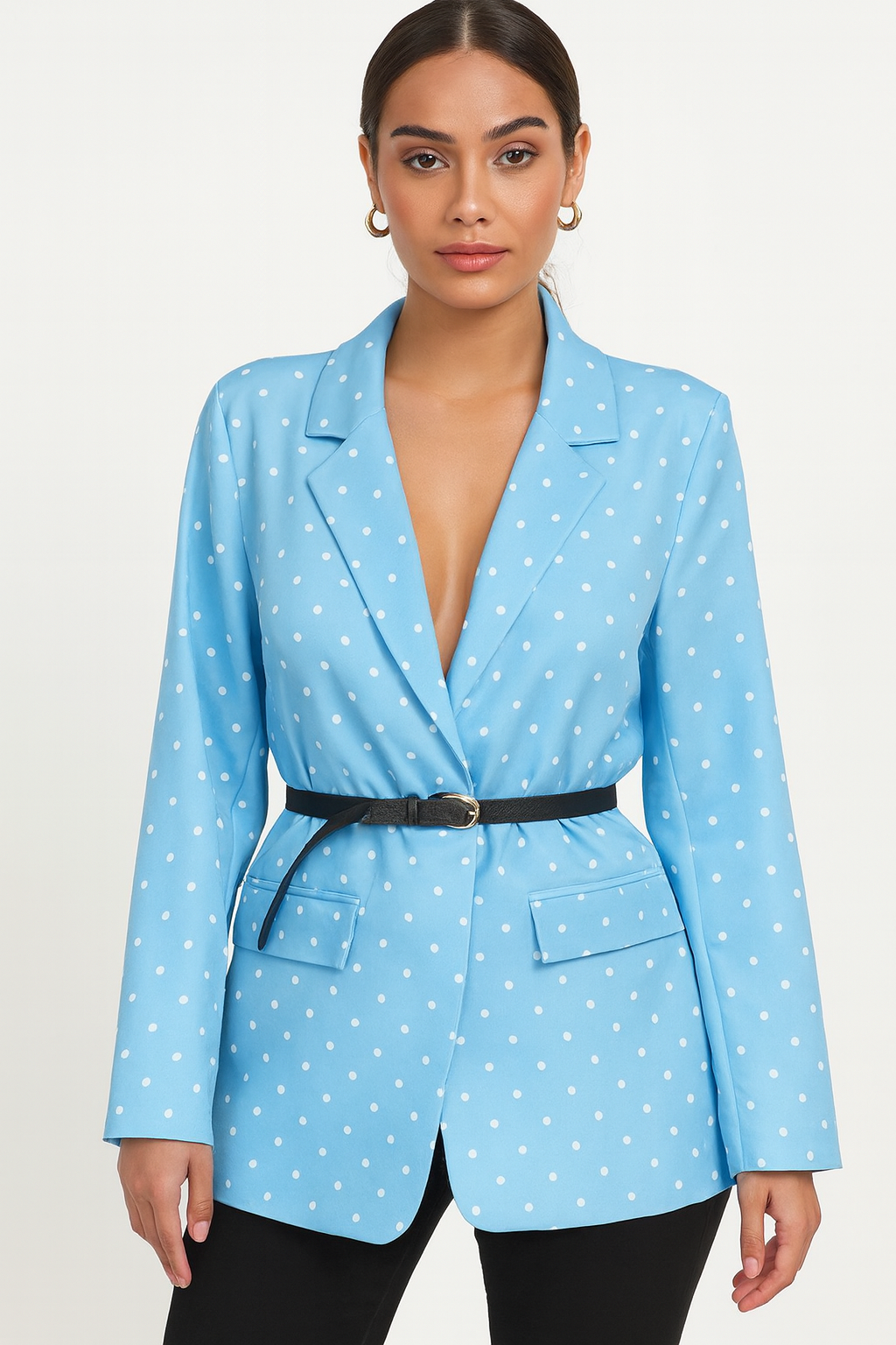 Blazer à Pois – Élégance Chic & Moderne