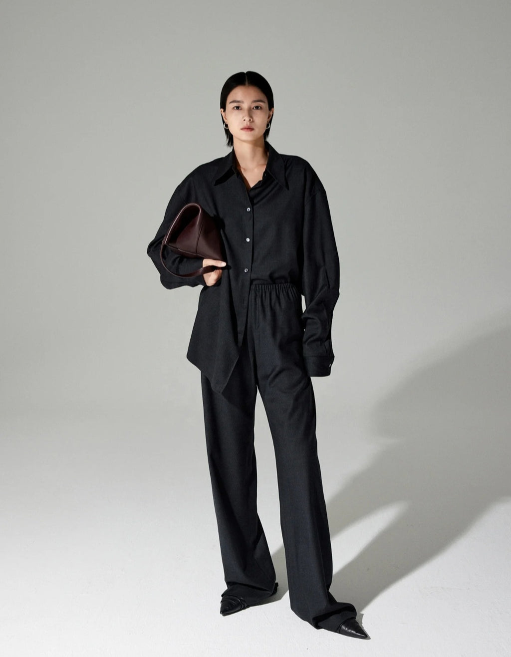 Ensemble Oversize Tailleur Laine – Chemise & Pantalon Chic