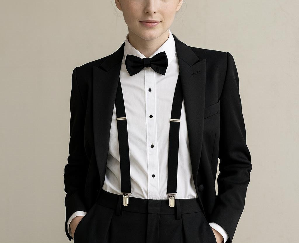 Bretelles et nœud papillon pour femme