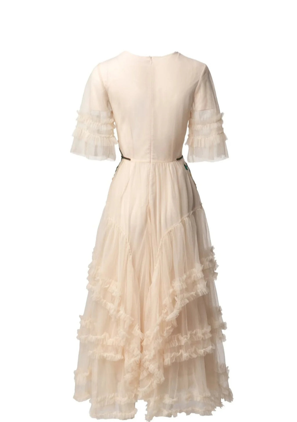 Robe longue élégante en tulle brodé ✨