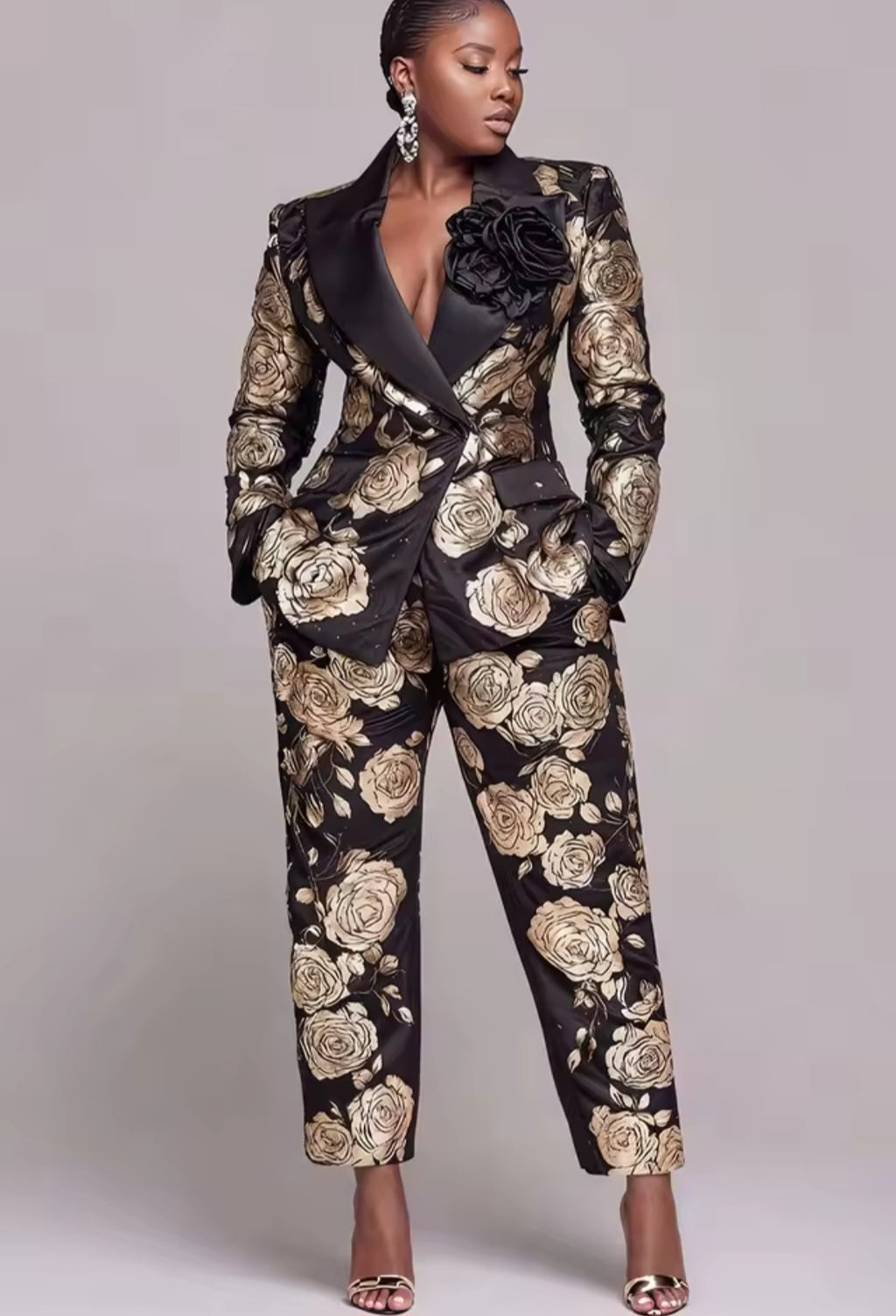 Ensemble costume grande taille avec motifs