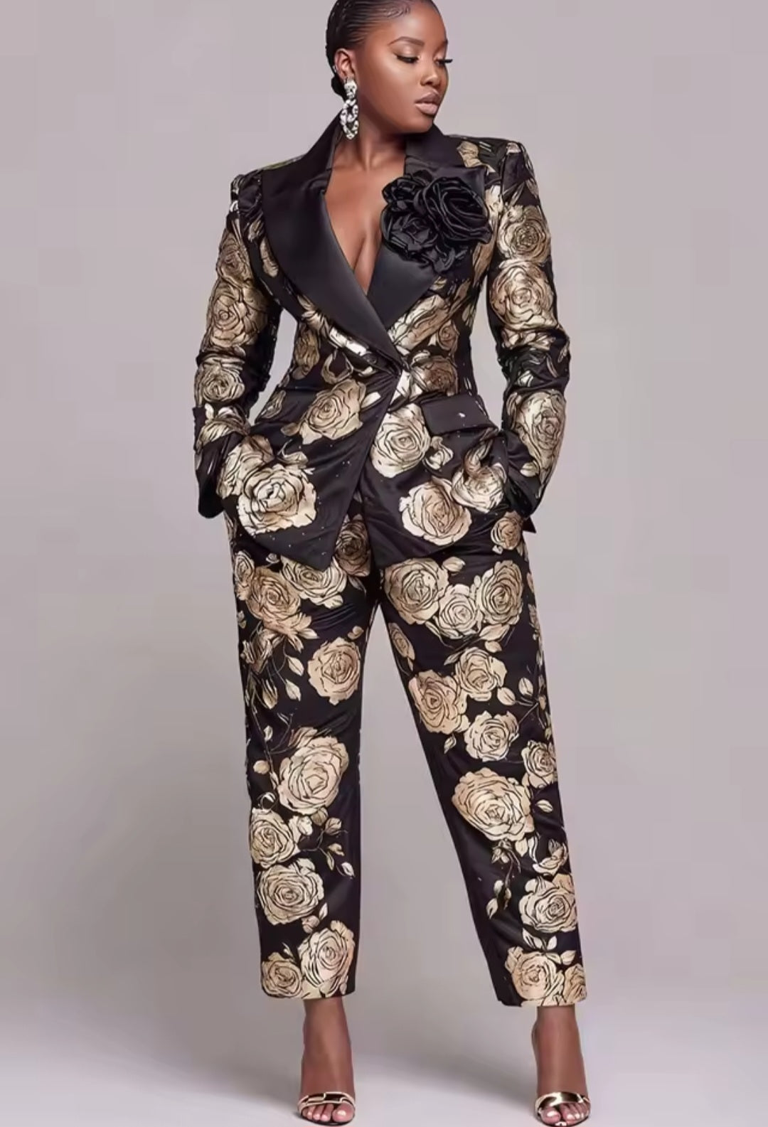 Ensemble costume grande taille avec motifs