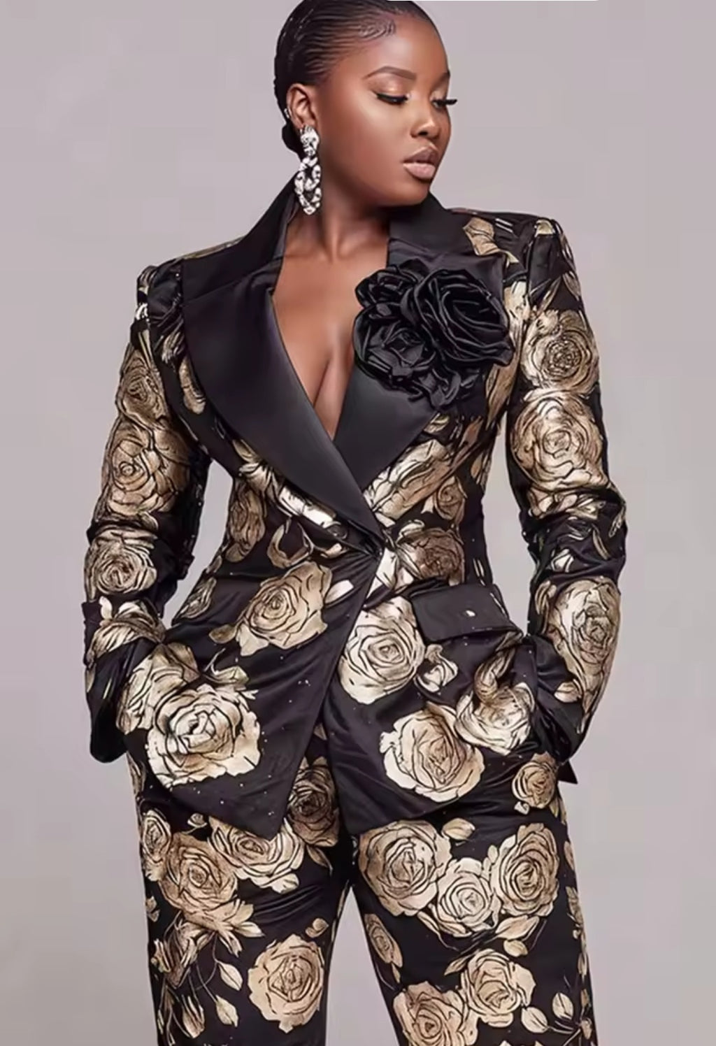 Ensemble costume grande taille avec motifs