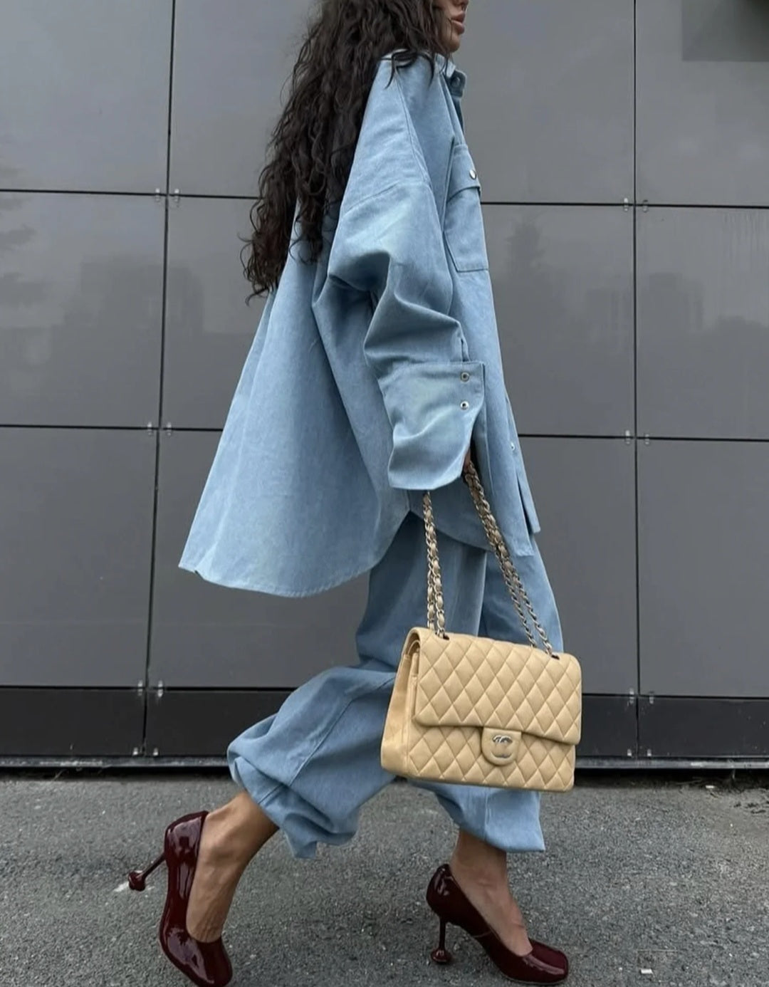 Chemise à manche longue et son pantalon large