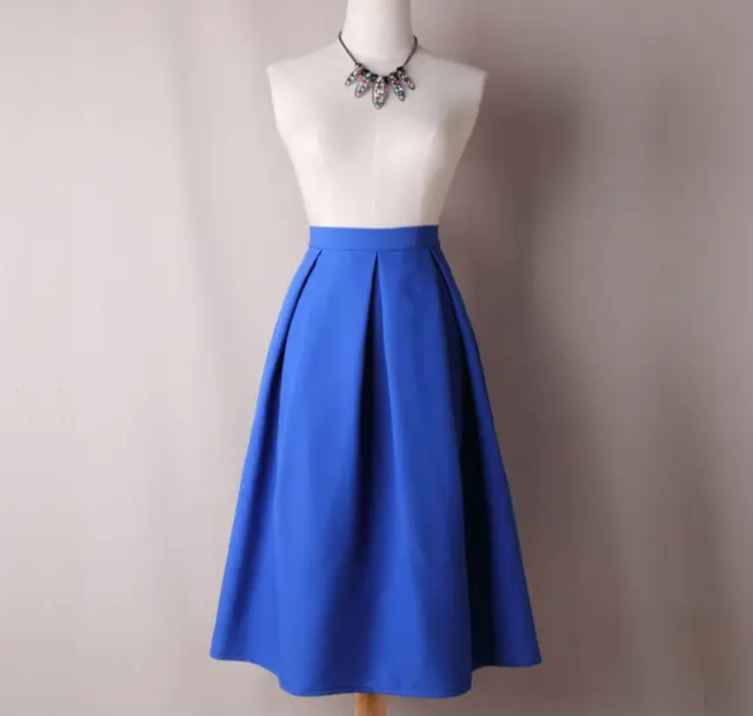 Jupe midi évasée en coton