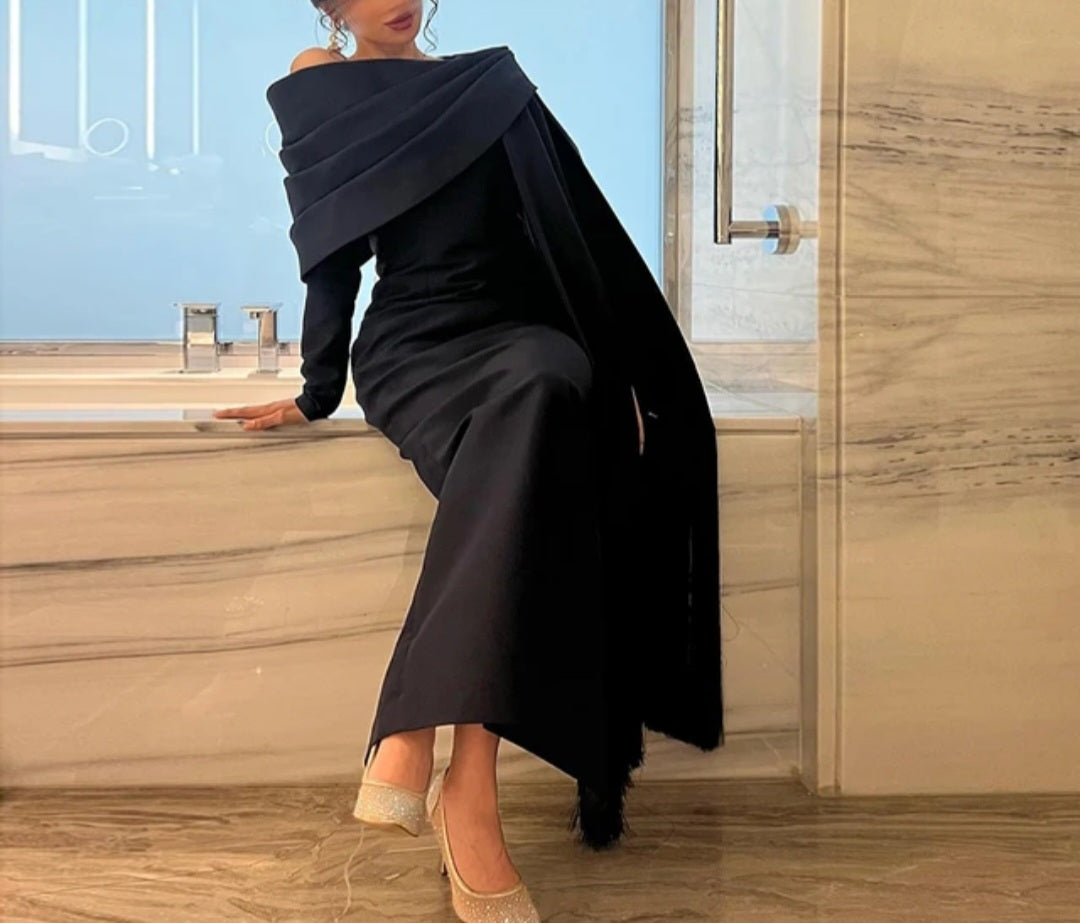 Robe longue rouge élégante