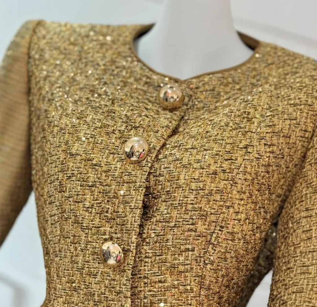 Veste manches gigot en mousseline