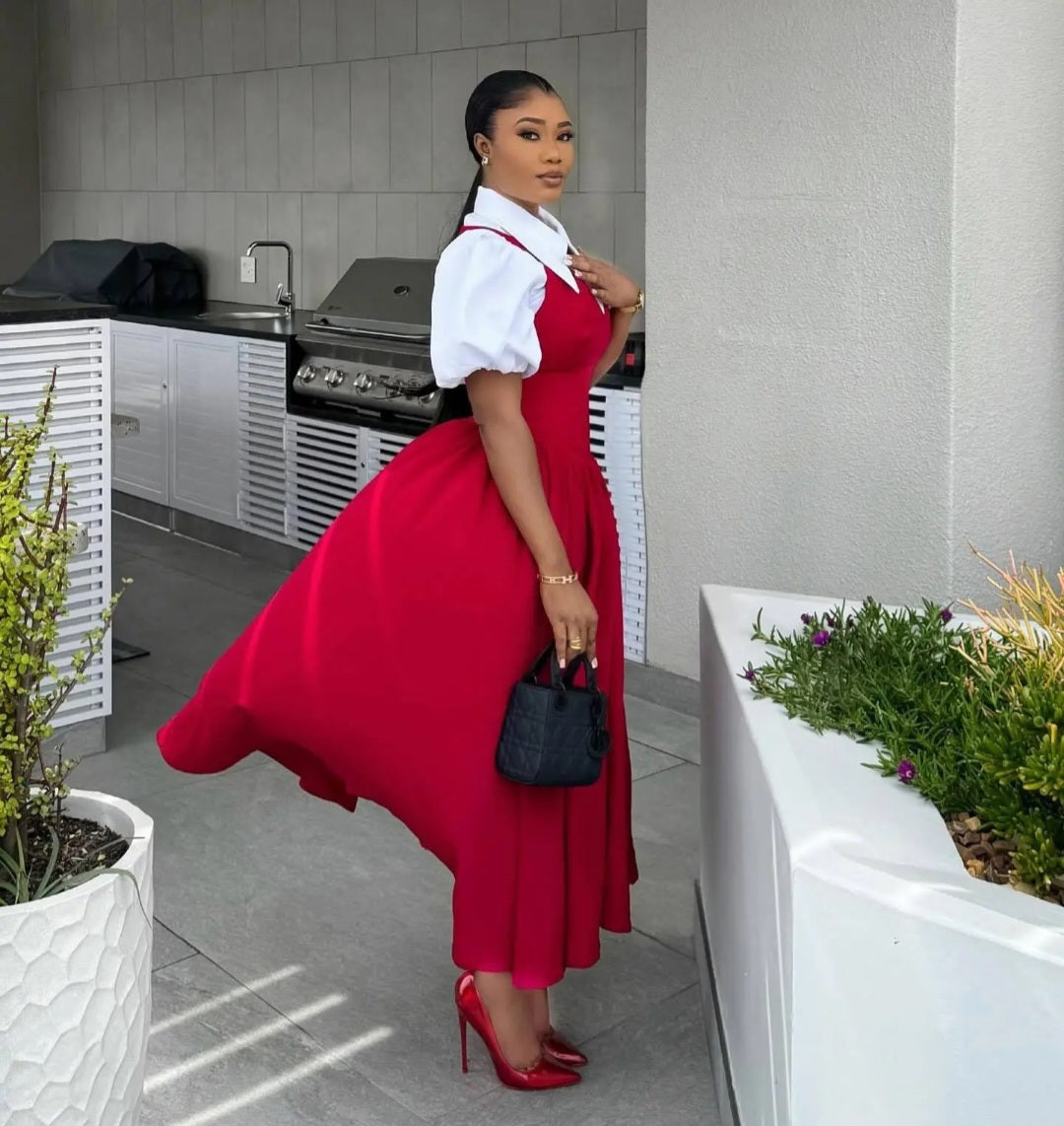 Robe élégante bicolore