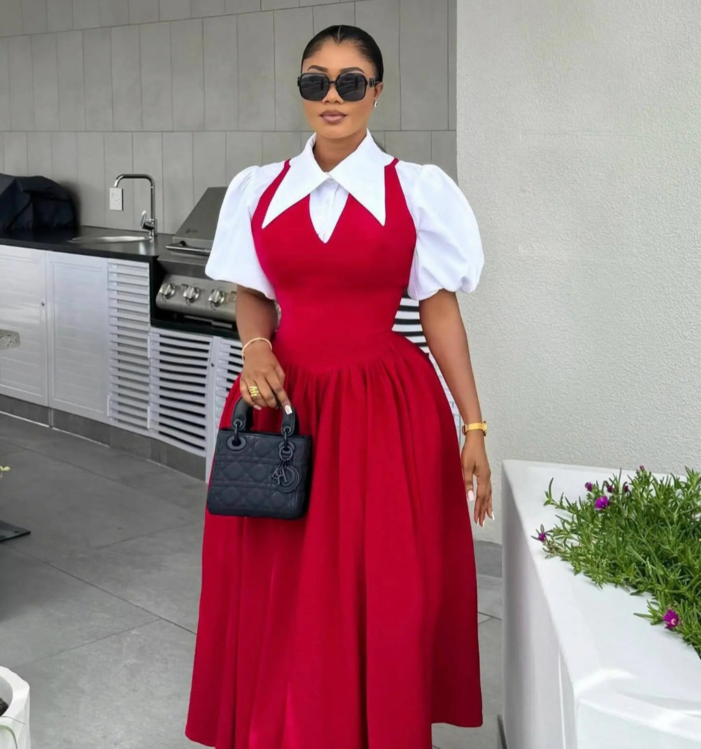 Robe élégante bicolore