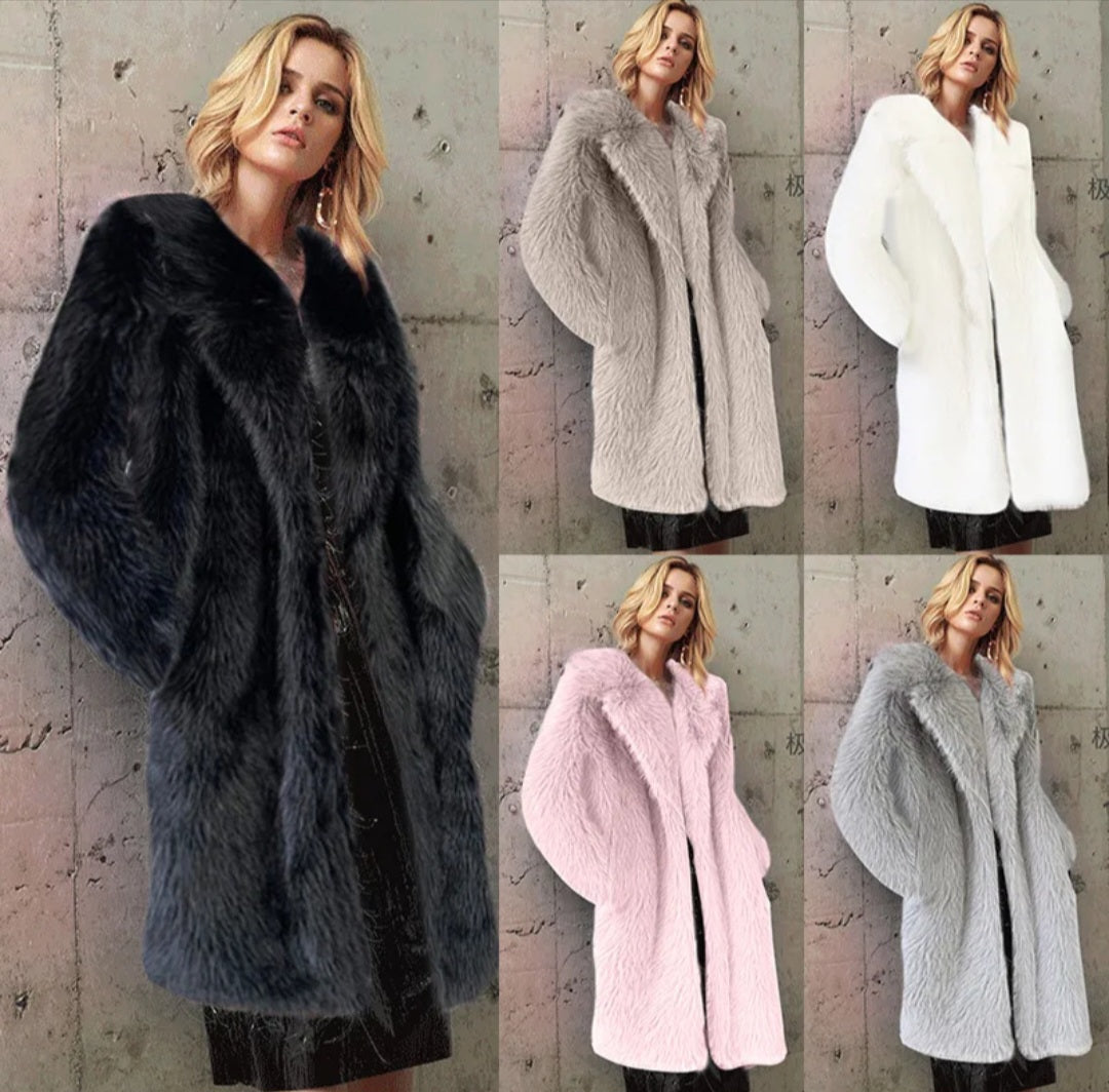 Manteau long en laine & soie