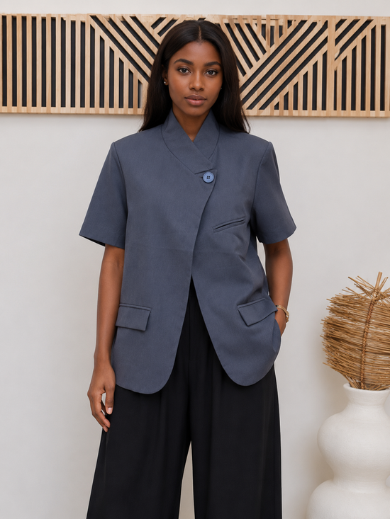 Blazer manches courtes croisé