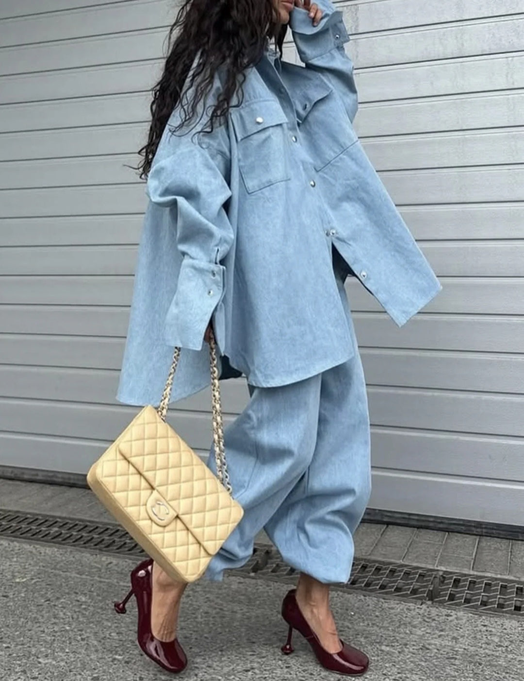 Chemise à manche longue et son pantalon large