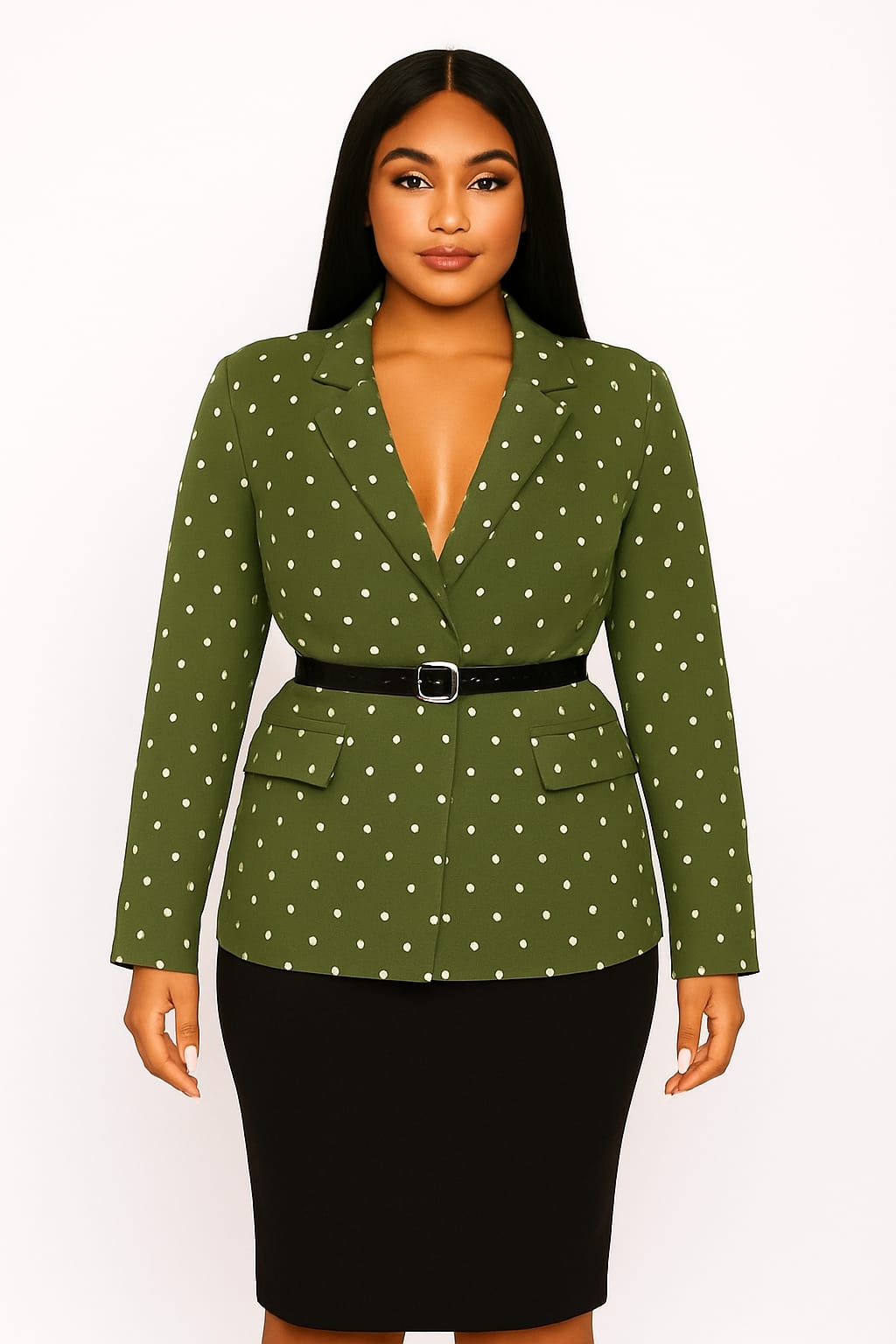 Blazer à Pois – Élégance Chic & Moderne